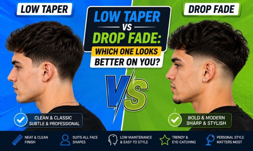 Low Taper vs Drop Fade: Which One Looks Better on You?