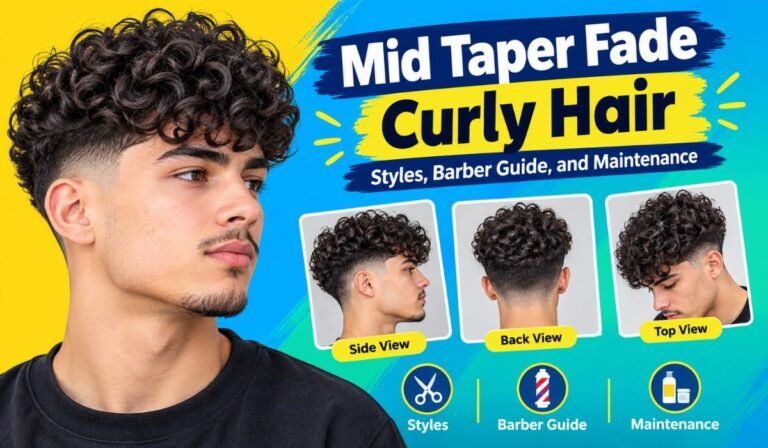 Mid Taper Fade Curly Hair Styles Barber Guide and Maintenance